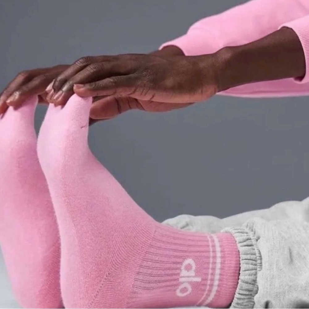 Pink ' Unisex Half-Crew Socks